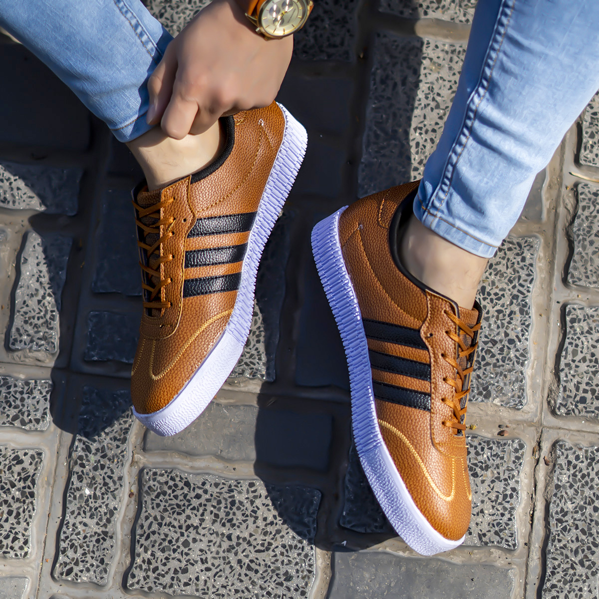 کفش adidas مردانه عسلی مدل Samba