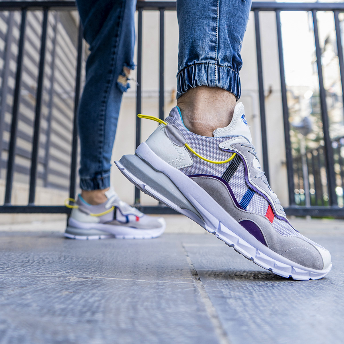 کفش ورزشی مردانه طوسی مدل Wisly