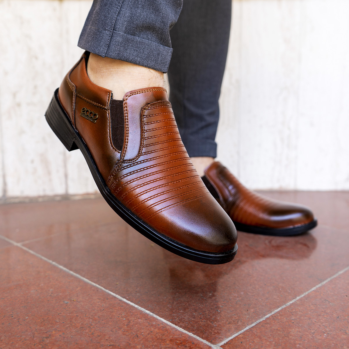 کفش ecco مردانه قهوه ای مدل Vinsert