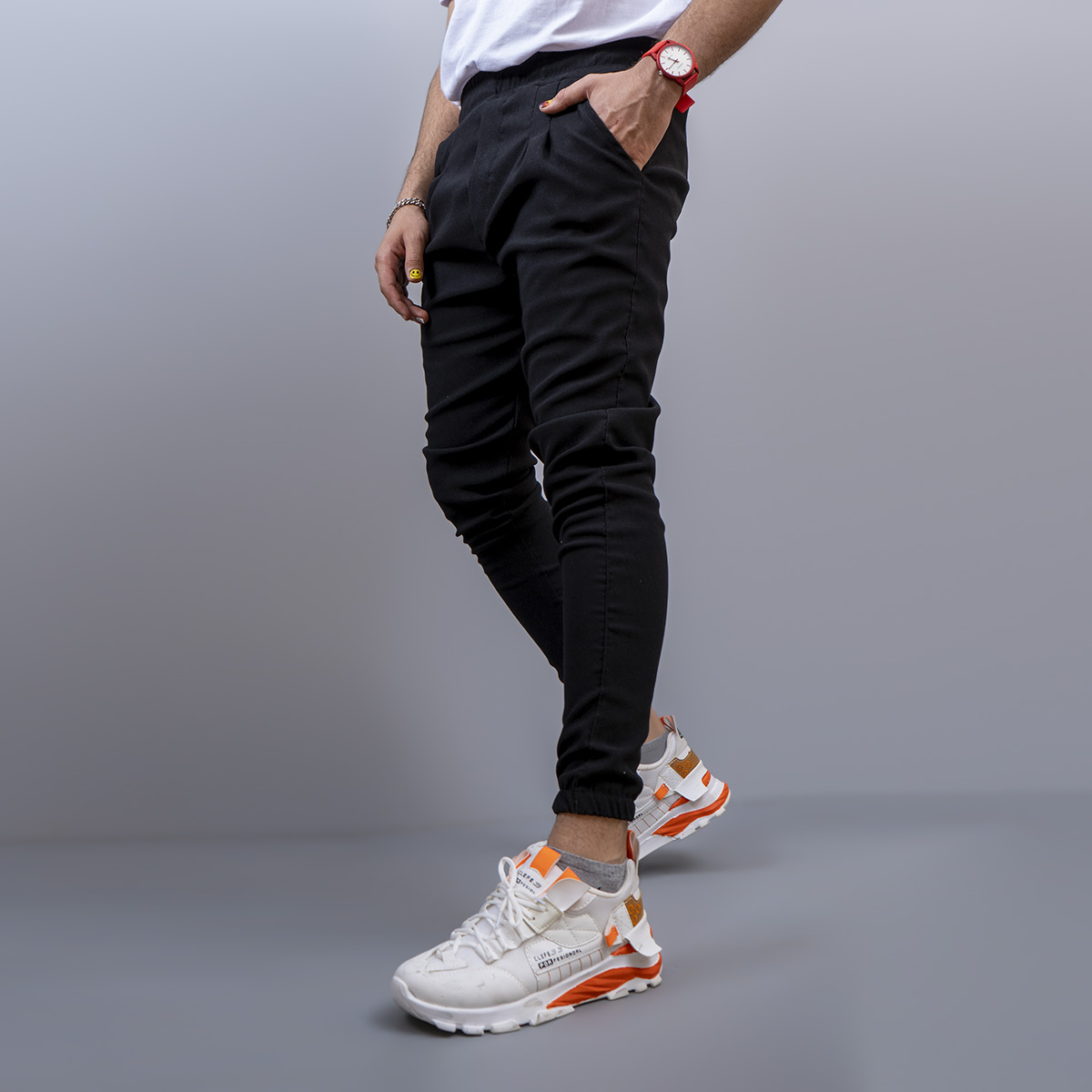 شلوار اسلش مشكي مردانه مدل Sharon