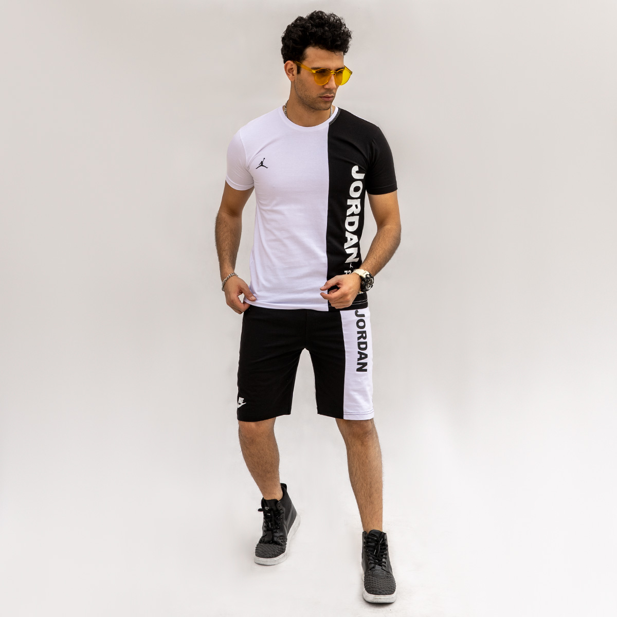 ست تيشرت شلوارك جردن مردانه مدل Merdak