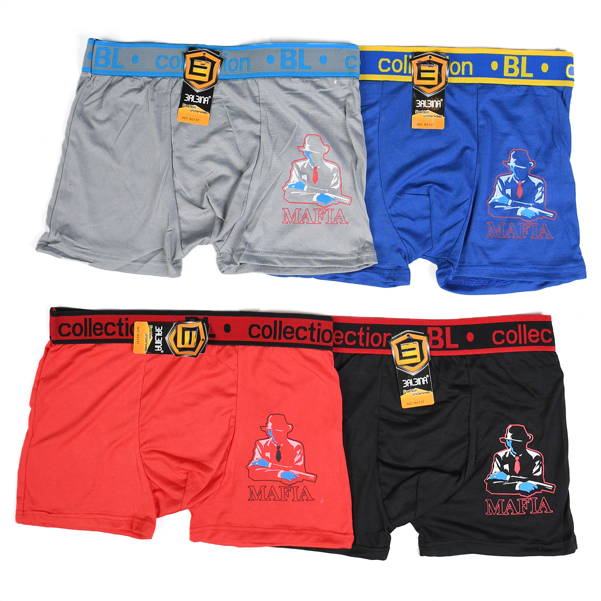 شورت نیم پا Mafiaمدل سرمه ای ۳۱۳۷(T)