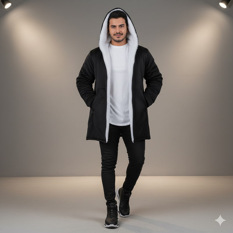 شنل خز سفید مردانه مدل venit