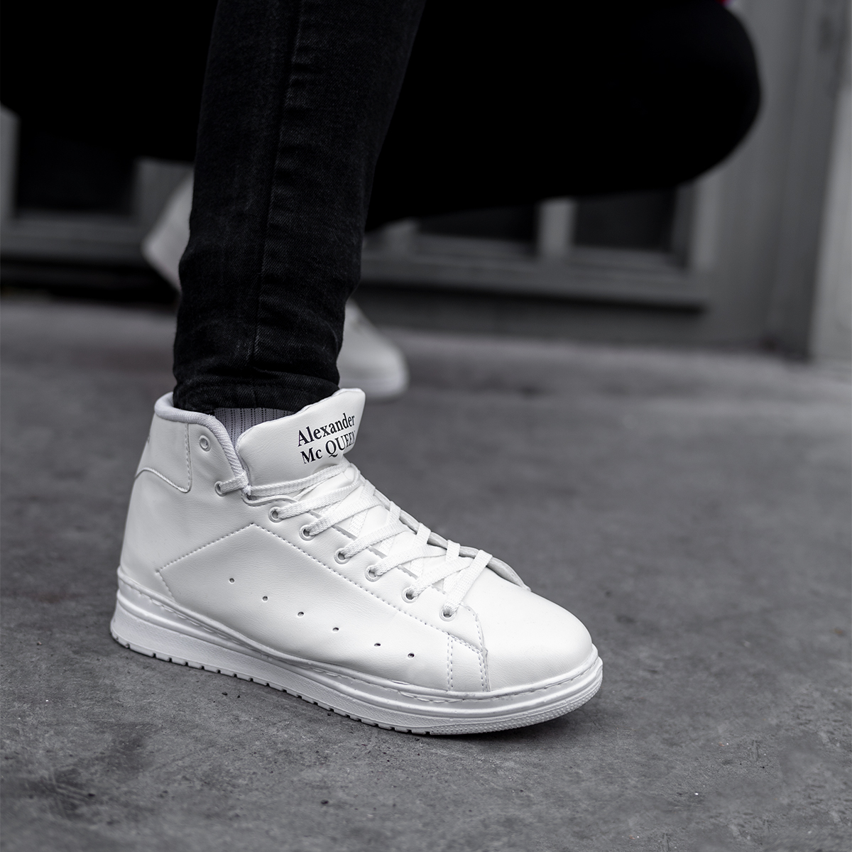 کفش مردانه ساقدار سفید مدل Makoin