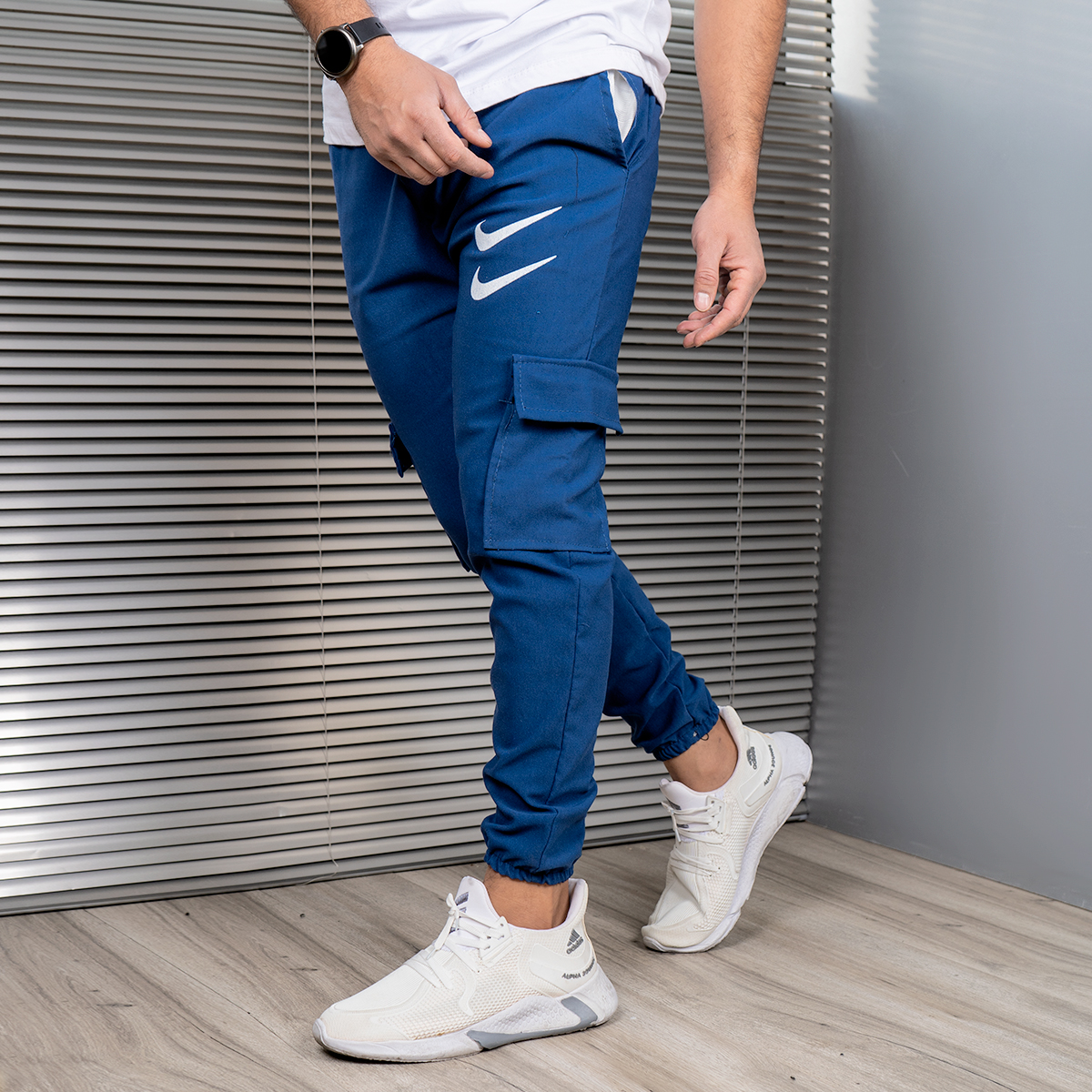 شلوار اسلش مردانه آبی دو نایک مدل Hamid