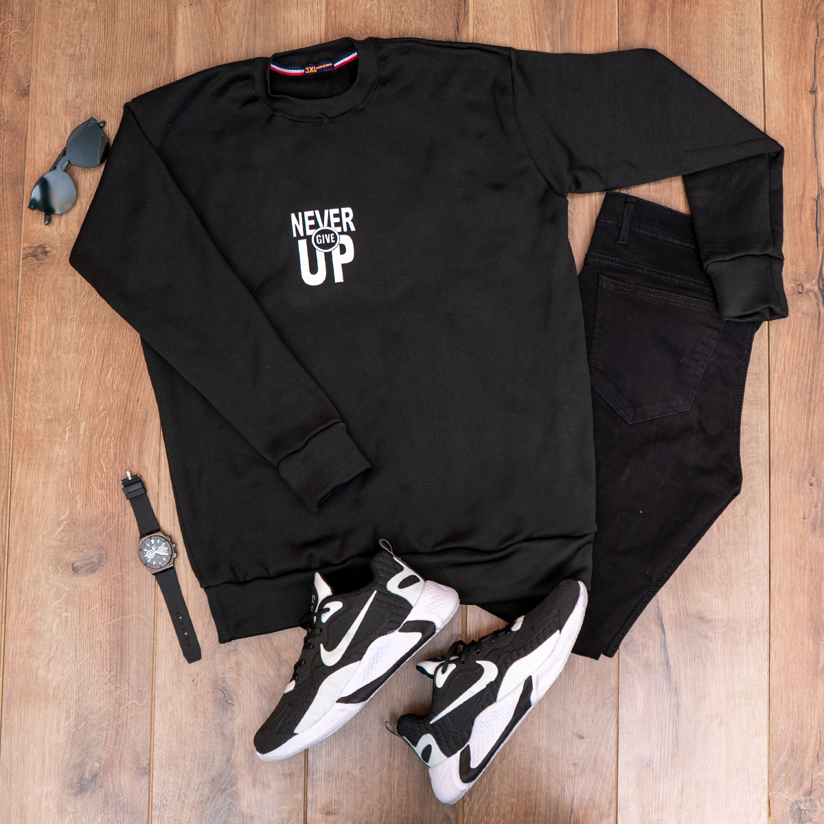 دورس مردانه Never Give Up مشکی مدل NGU