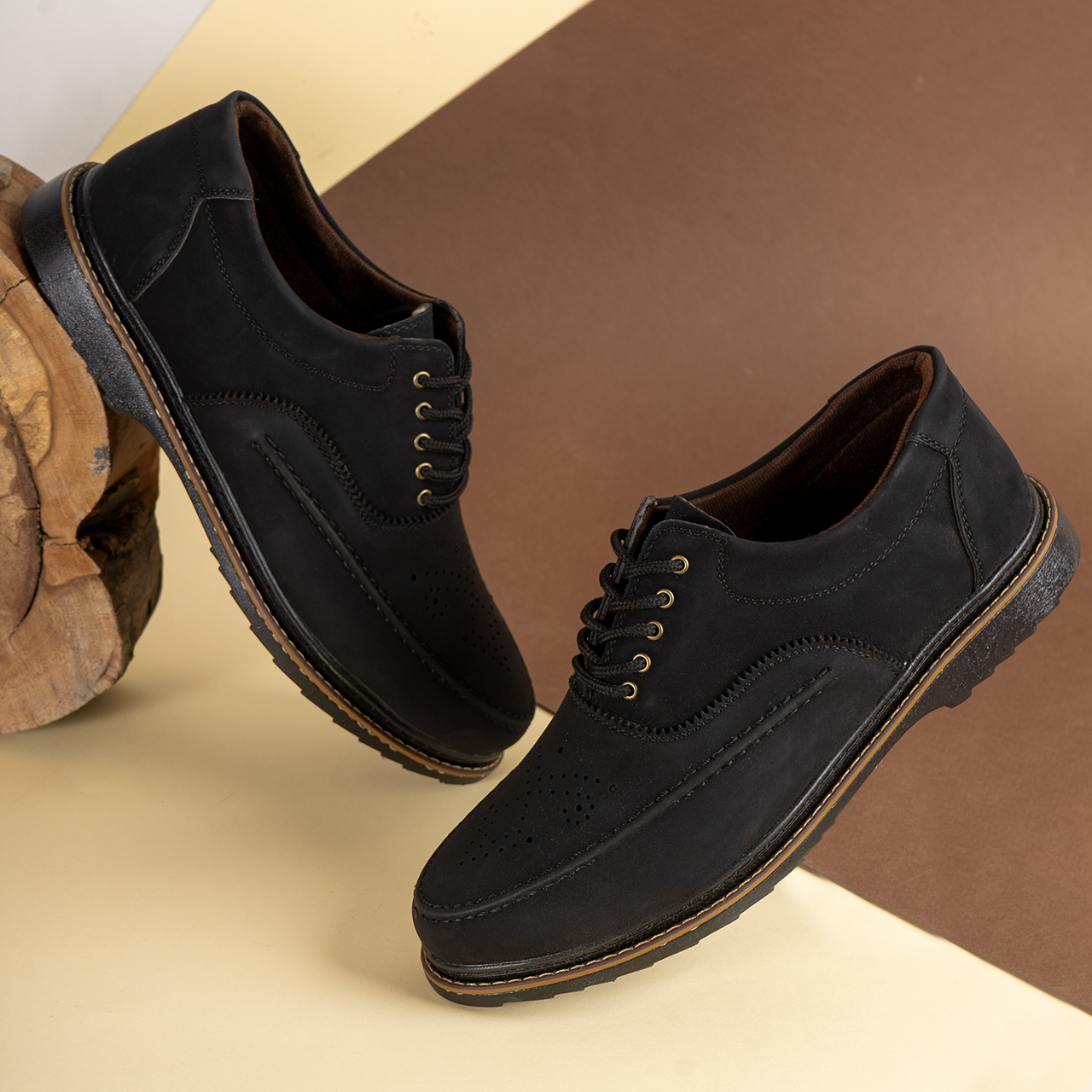 کفش تخت مشکی مردانه مدل Radin