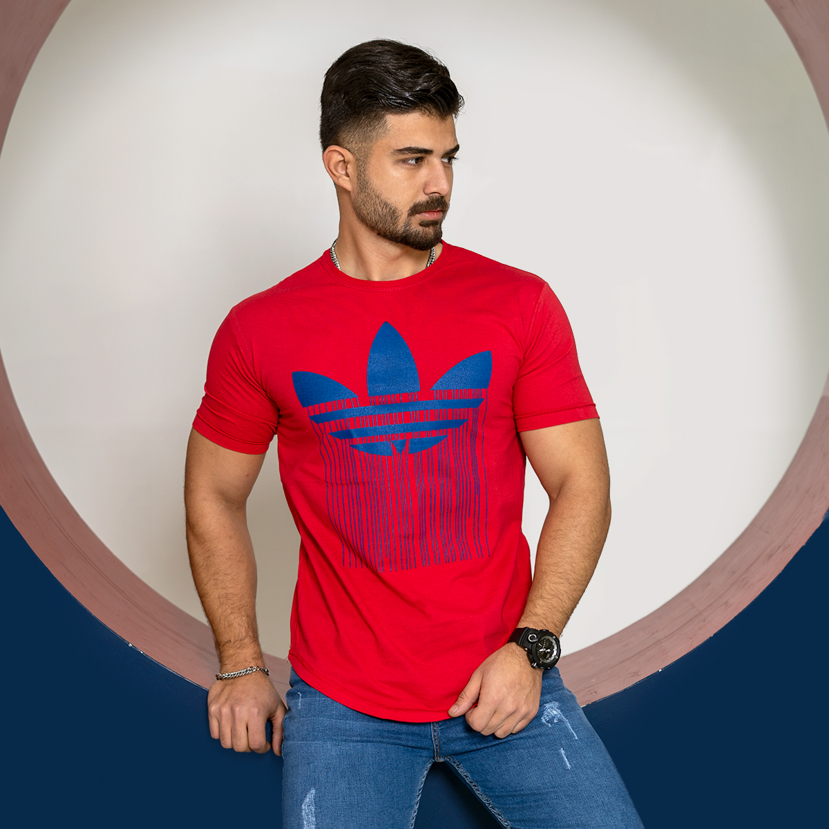 تیشرت آدیداس قرمز مردانه مدلAtron