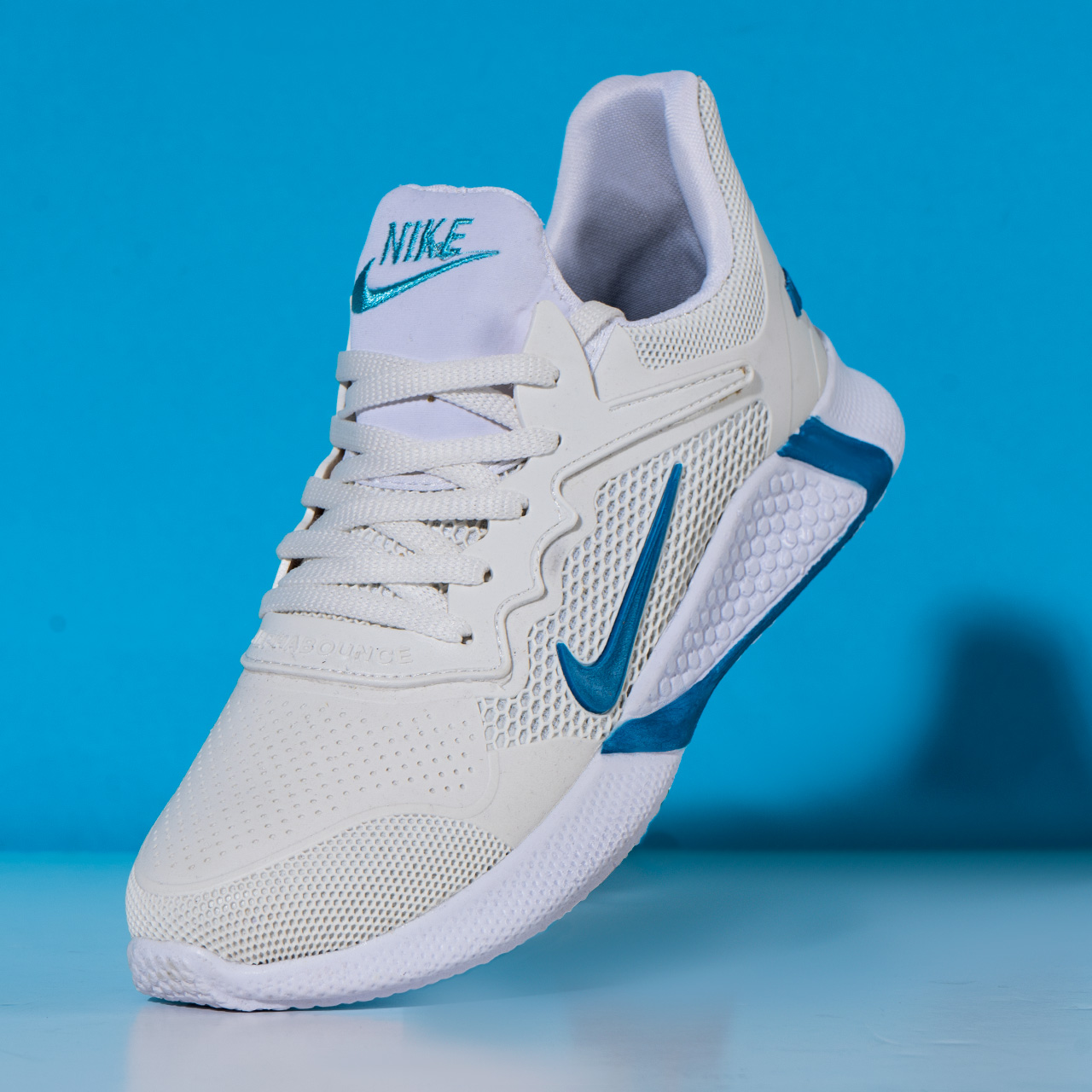 کفش ورزشی نایک مردانه سفید آبی مدل Alpha