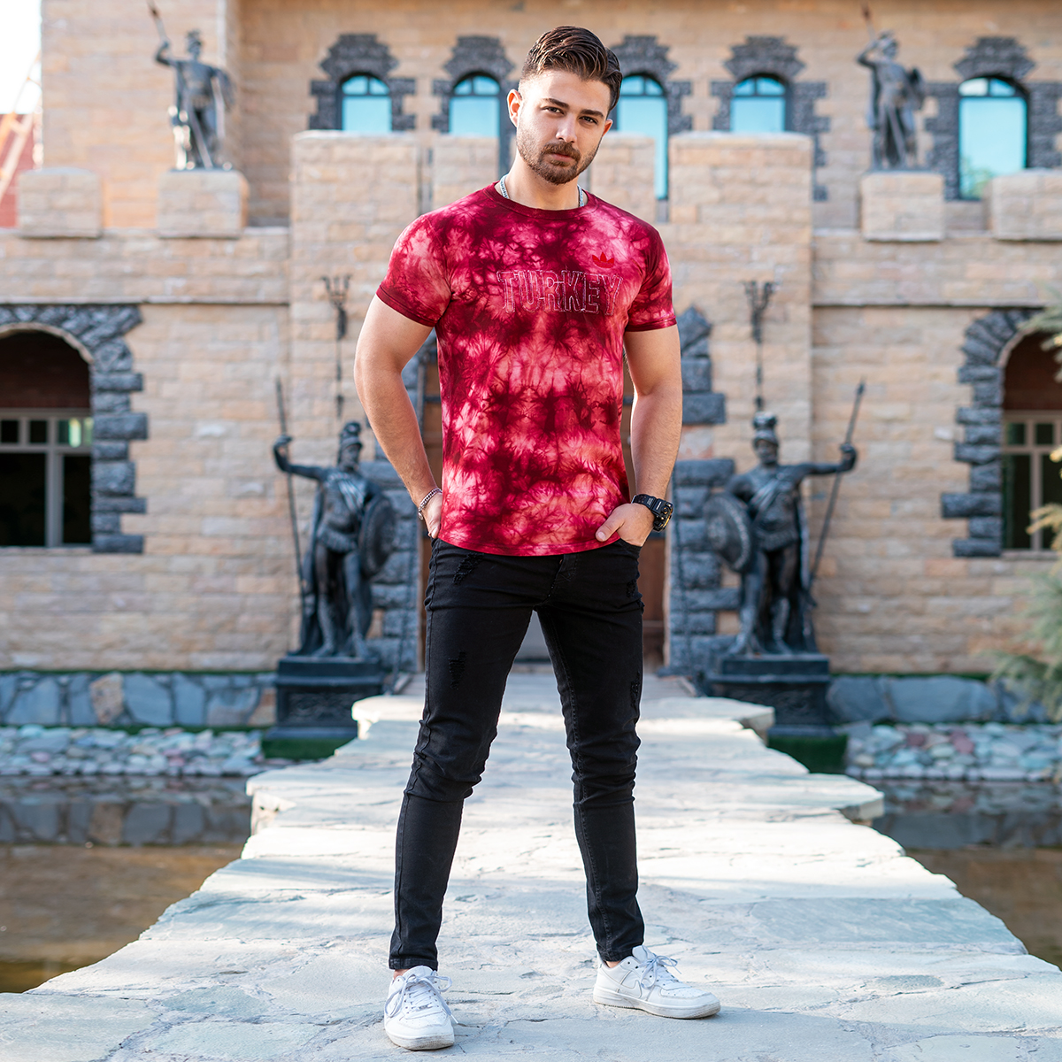تیشرت ابرو بادی قرمزمردانه مدلTurkey