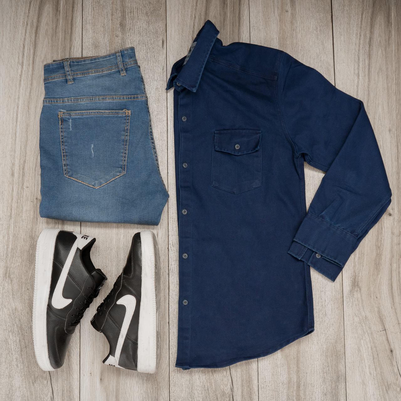 پیراهن مردانه سرمه ای مدل Opik