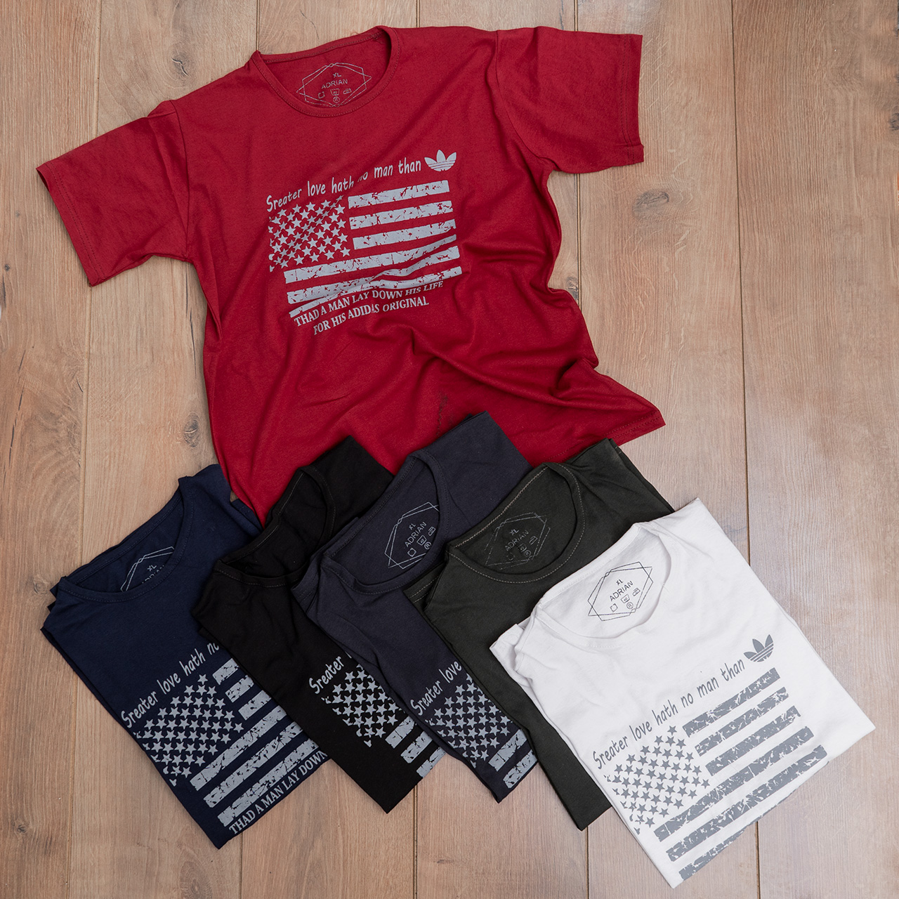 تیشرت مردانه سفید(T) مدل Amrika