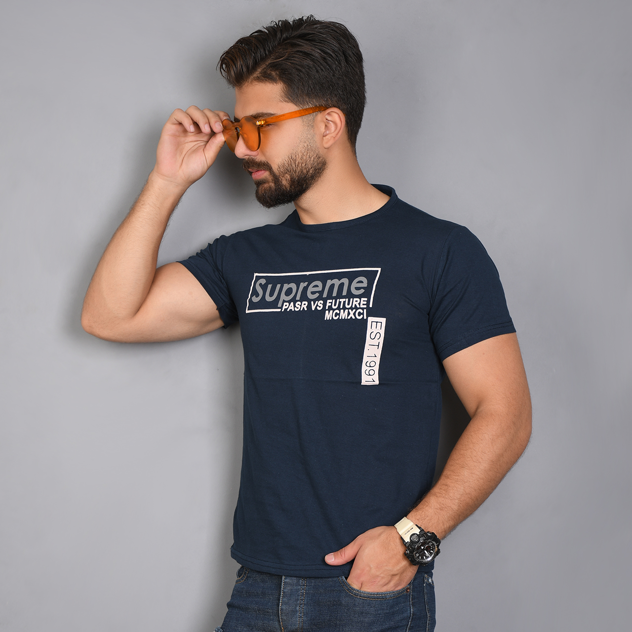 تیشرت (T) مردانه سرمه ای مدل N52