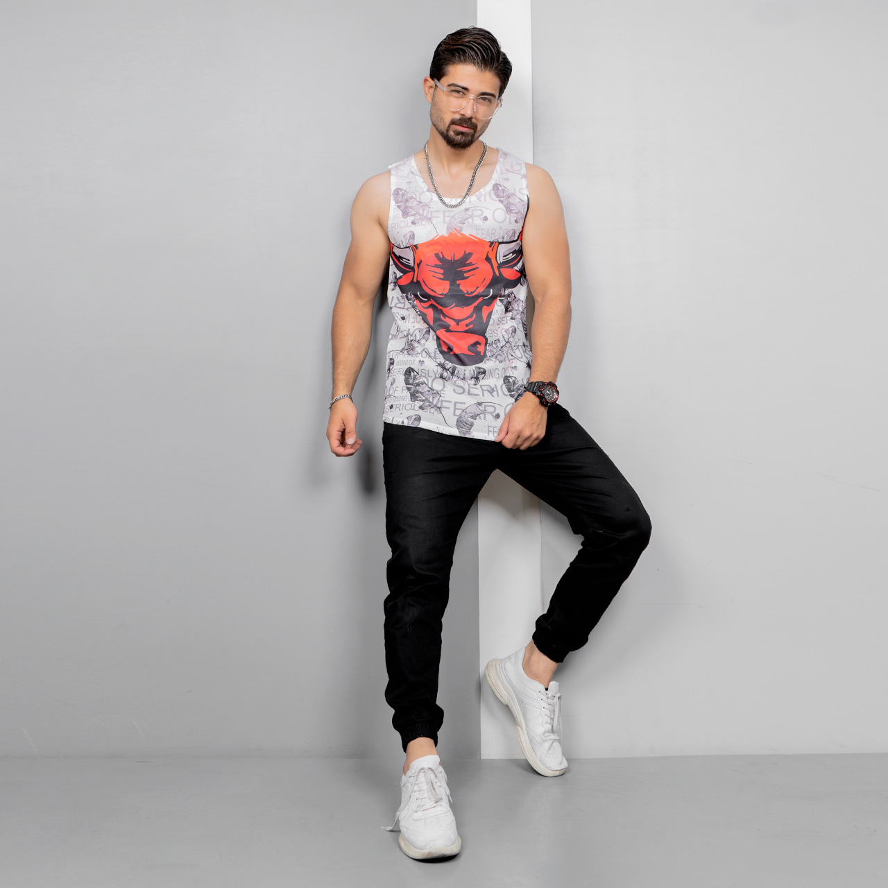 رکابی (T)مردانه طرح گاو مدل seri