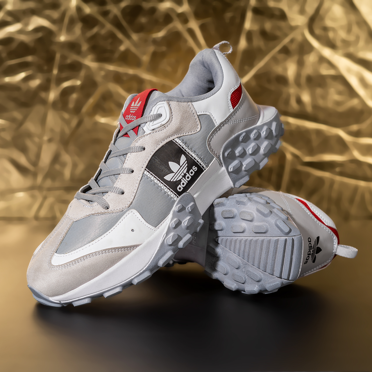 کفش ورزشی مردانه Adidas طوسی مدلSato