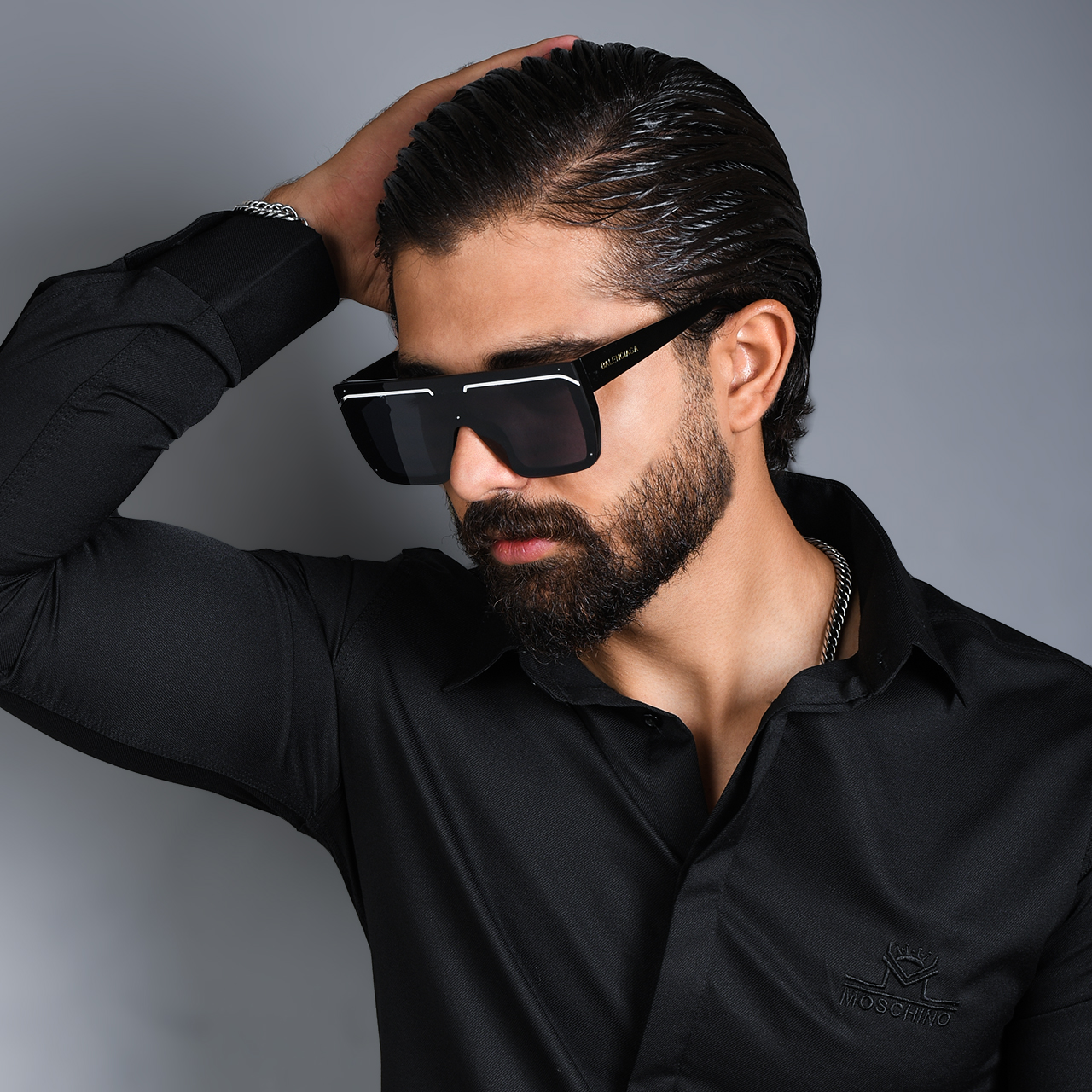 عینک آفتابی مردانه بنفش مدل balenciaga