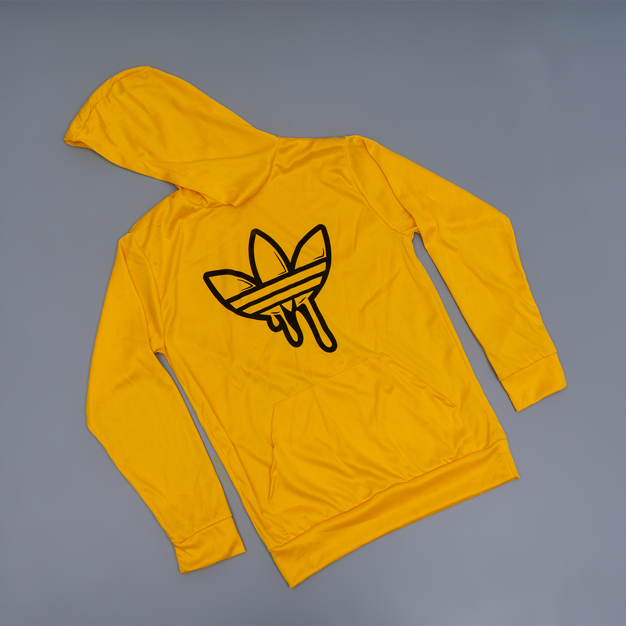 هودی مردانه زرد مدل X106