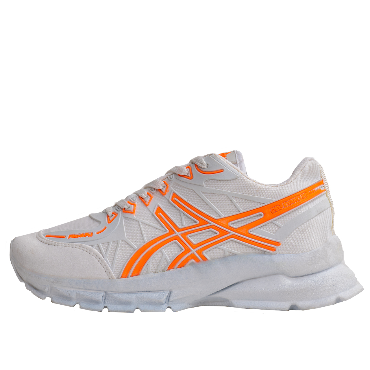 کفش ورزشی مردانه اسیکس سفید-نارنجی مدل Kaloni