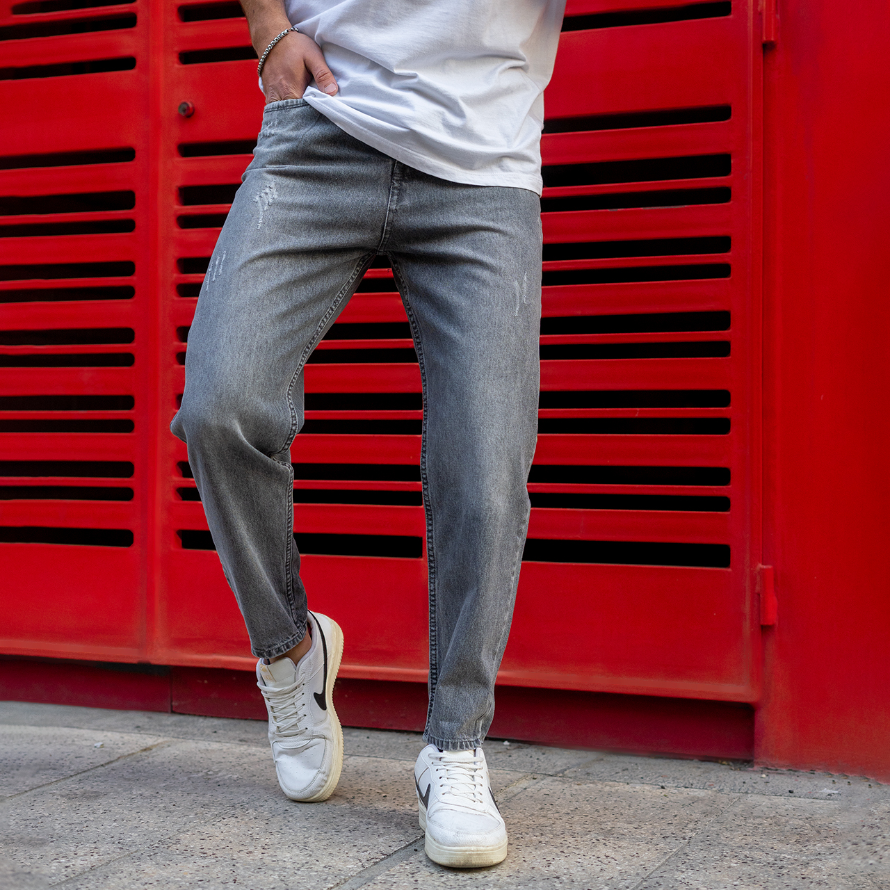 شلوار جین ذغالی مردانه مدل ABTIN