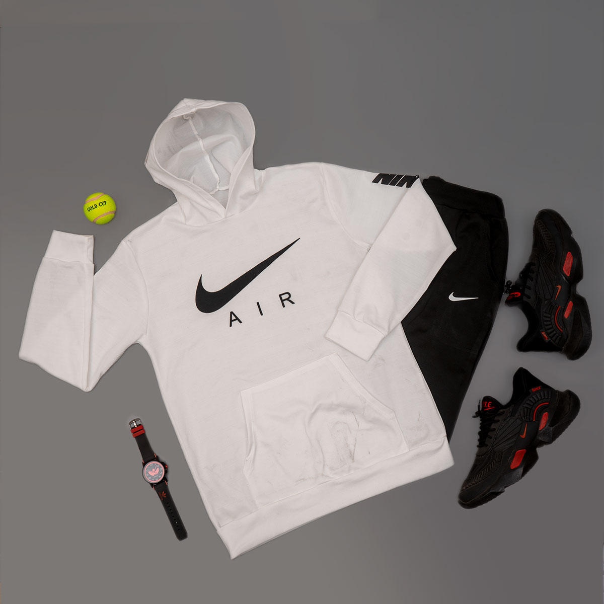 ست هودی شلوار سفید مردانه مدل Nike Air