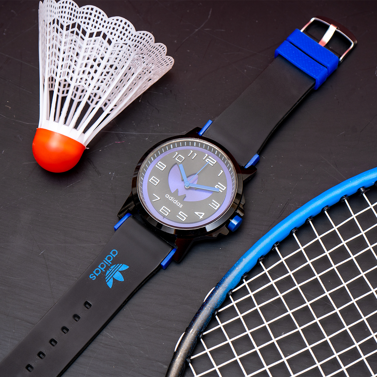 ساعت مچی آدیداس مشکی آبی مدل E51