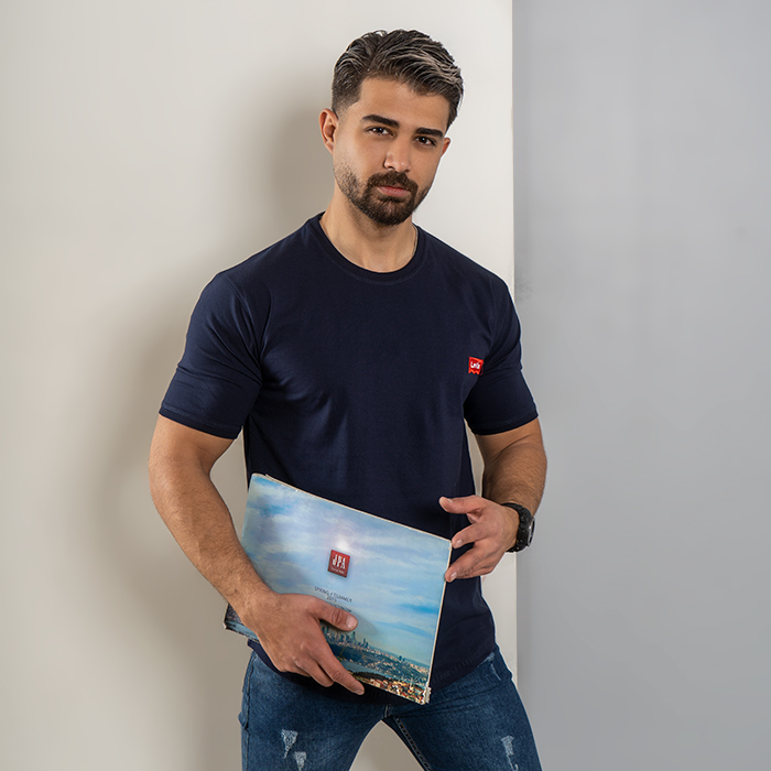 تیشرت مردانه سرمه ای مدل Levis