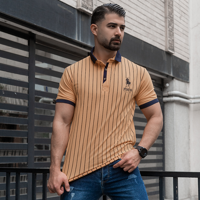 تیشرت مردانه کرم مدل MONO