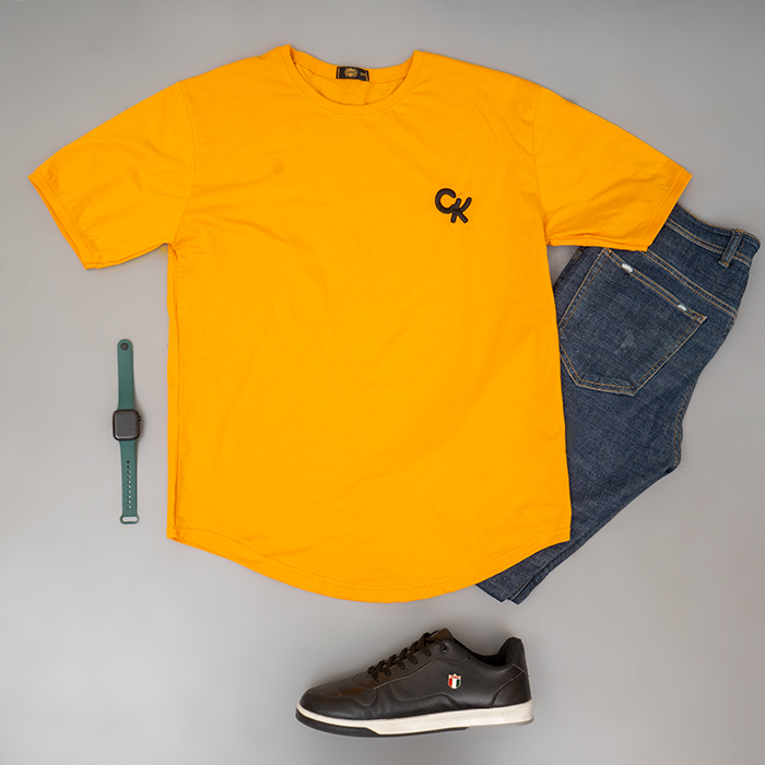 تیشرت مردانه خردلی مدل Ck