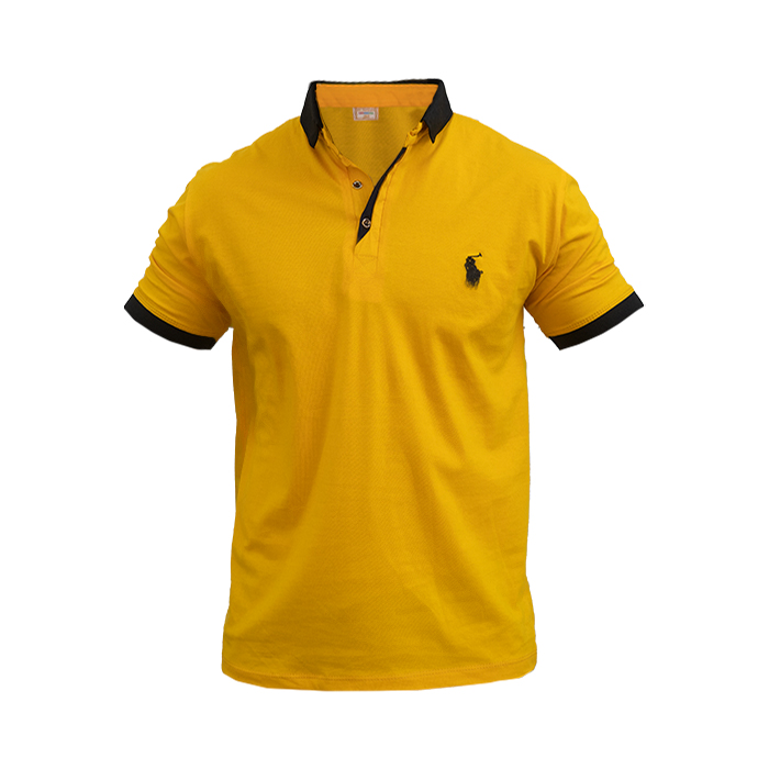 تیشرت مردانه خردلی مدل Polo90