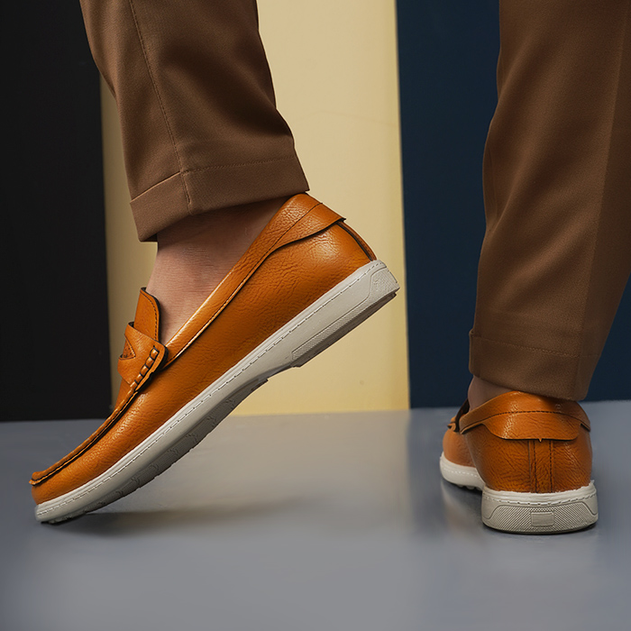 کفش کالج مردانه خردلی مدل Lira