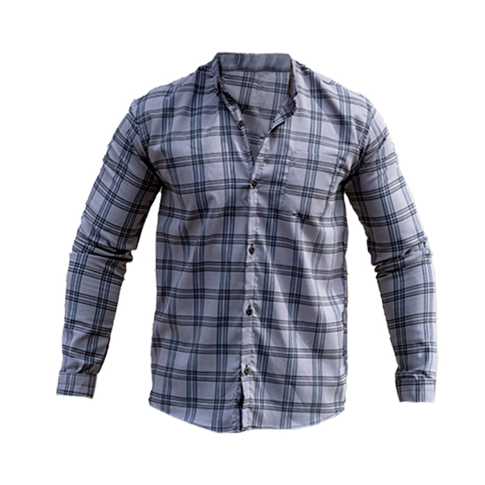 پیراهن مردانه طوسی روشن مدل Tanpoosh