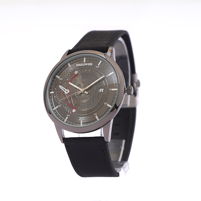 ساعت مچی مشکی صفحه مشکی(طرح کمان) empower مدل EM20