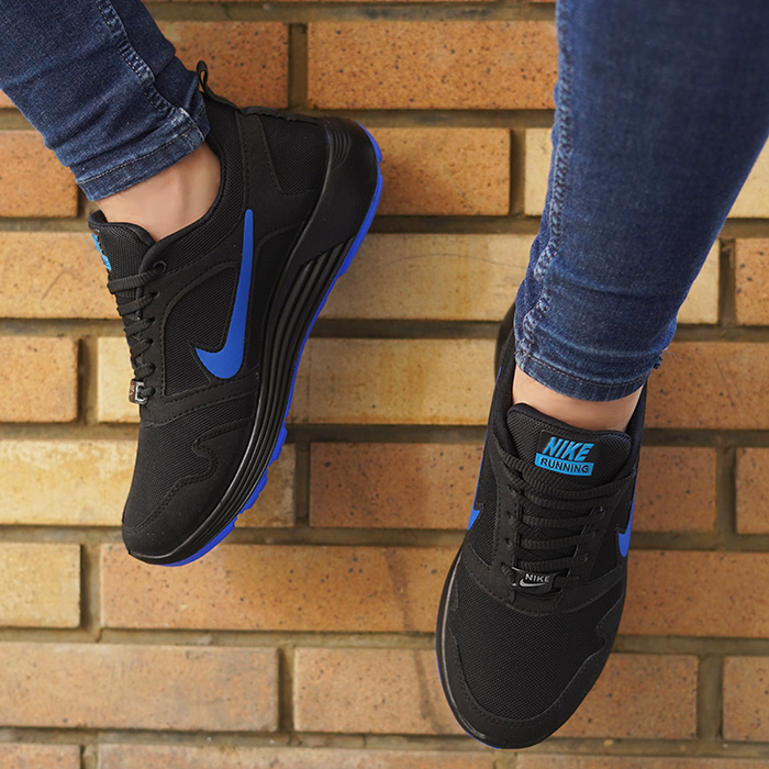 کفش ورزشی مردانه مشکی آبی مدل Rabin