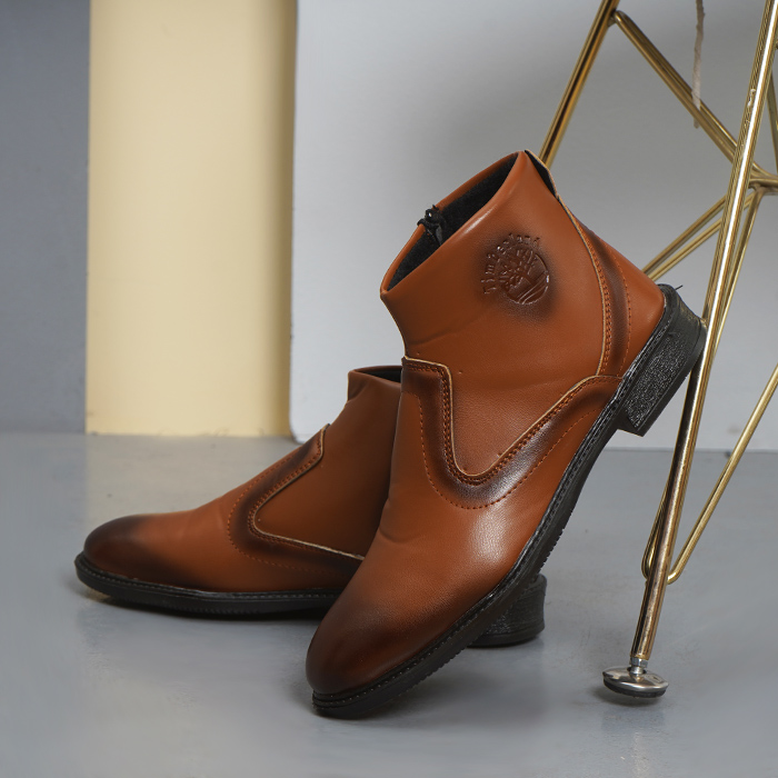 نیم بوت مردانه عسلی مدل Rad