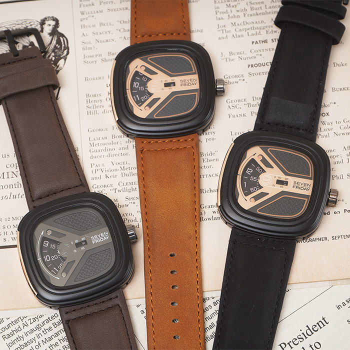 ساعت sevenfriday مشکی طلایی مدل richard