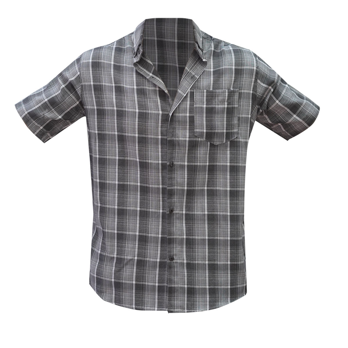 پیراهن آستین کوتاه مردانه ذغالی مدل Samyar