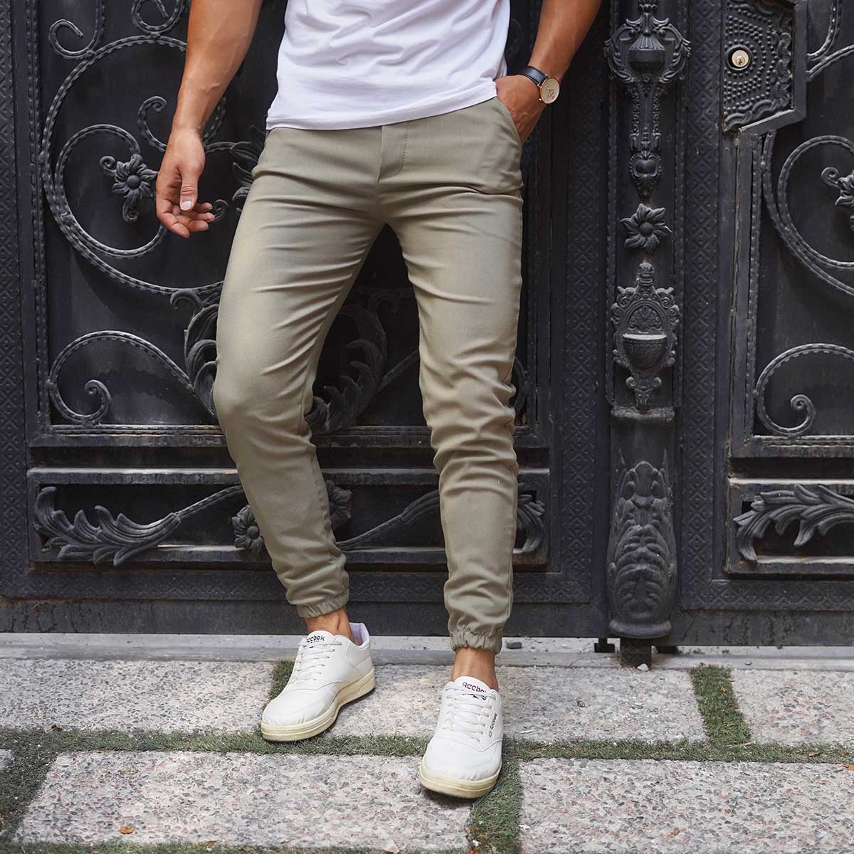 شلوار اسلش مردانه سبز مدل KARA