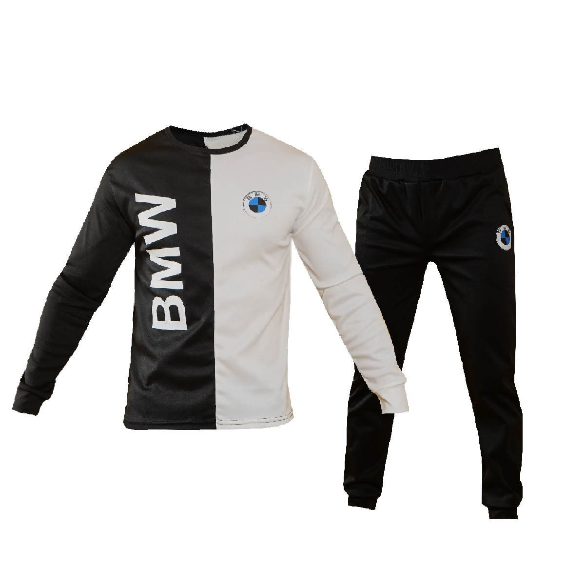 ست تیشرت شلوارbmw مردانه آستین بلند مدل Noman