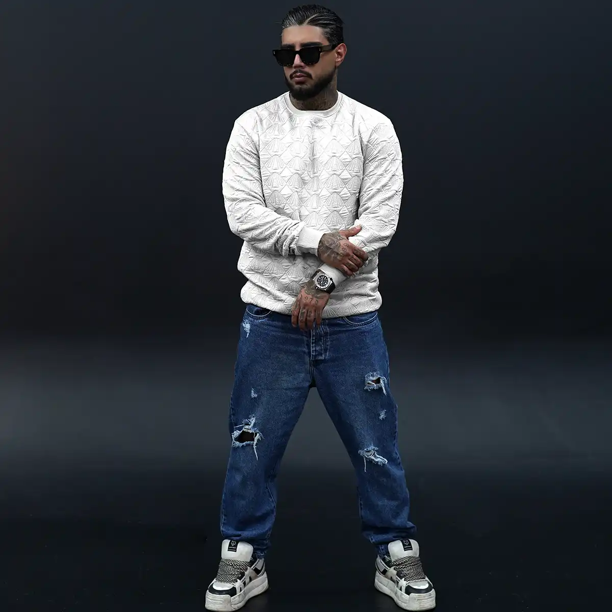 دورس مردانه سفید مدل Ayaz