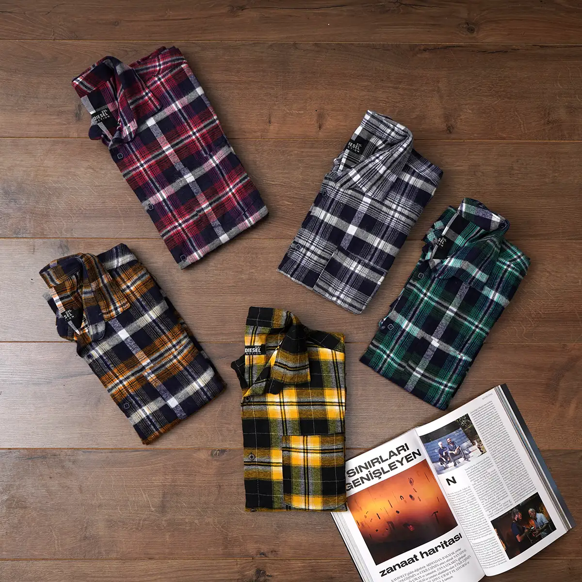 پیراهن مردانه سبزمدل Ramy