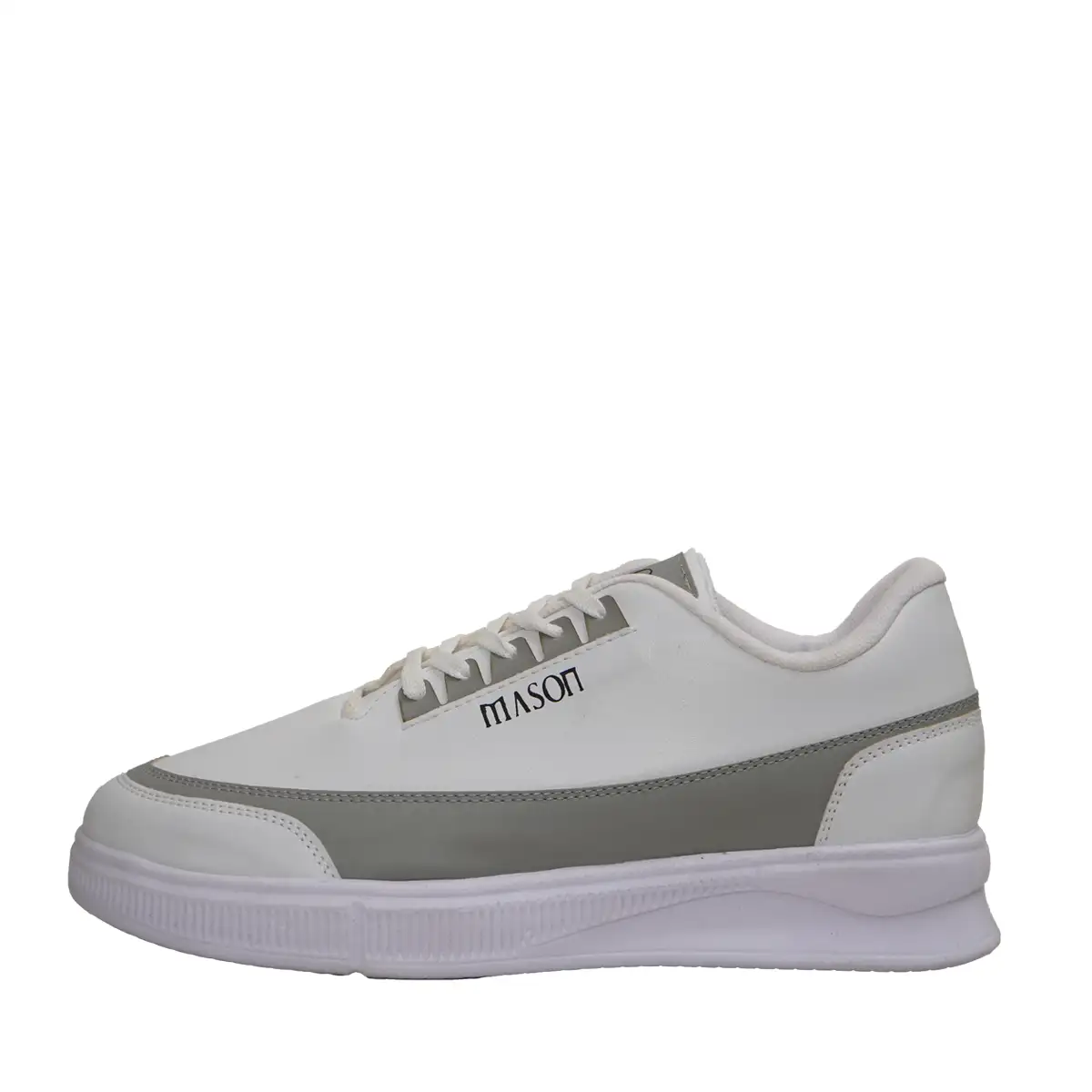 کفش تخت مردانه سفید طوسی مدل Mason