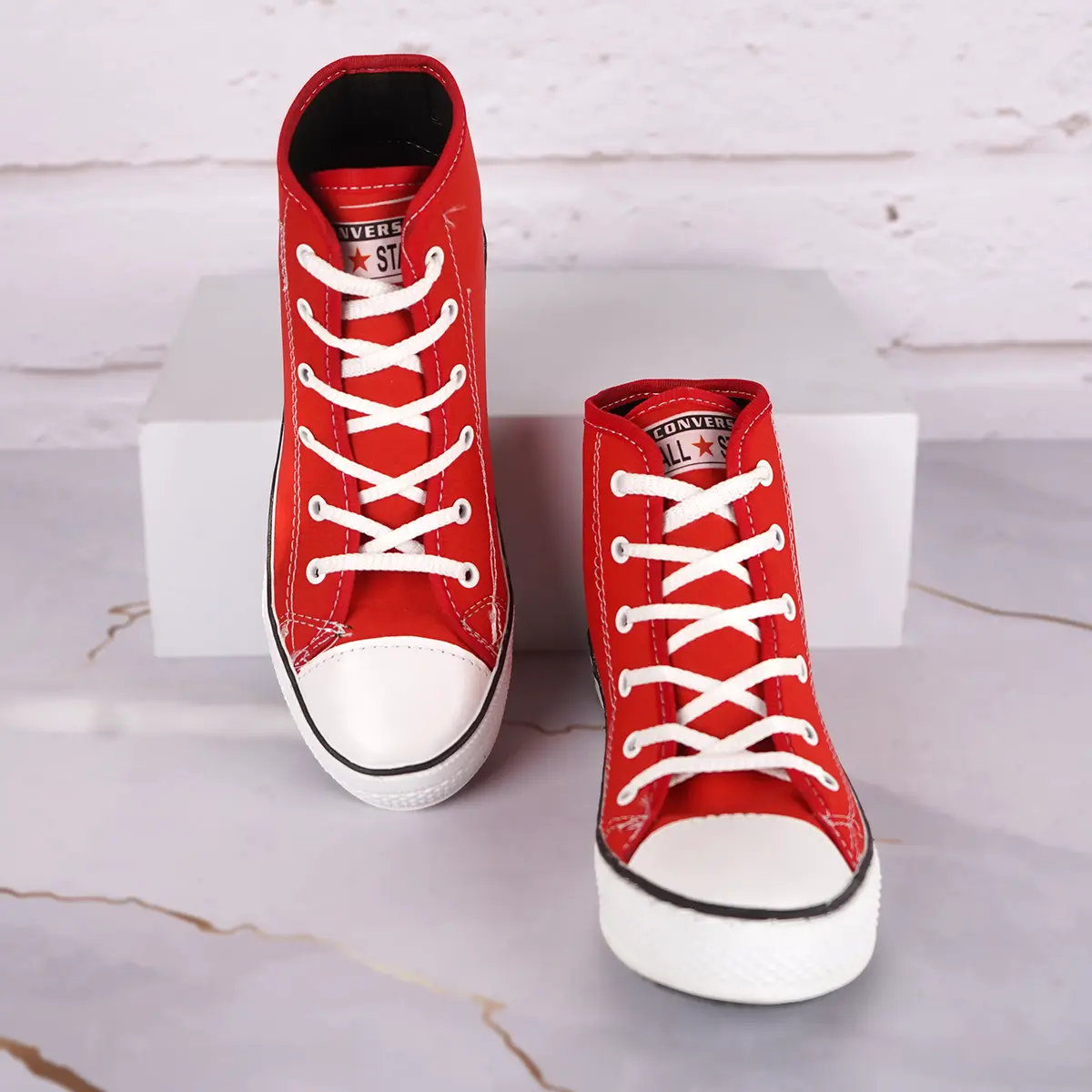 کفش ورزشی ساقدار قرمز All Star زنانه مدلMobina