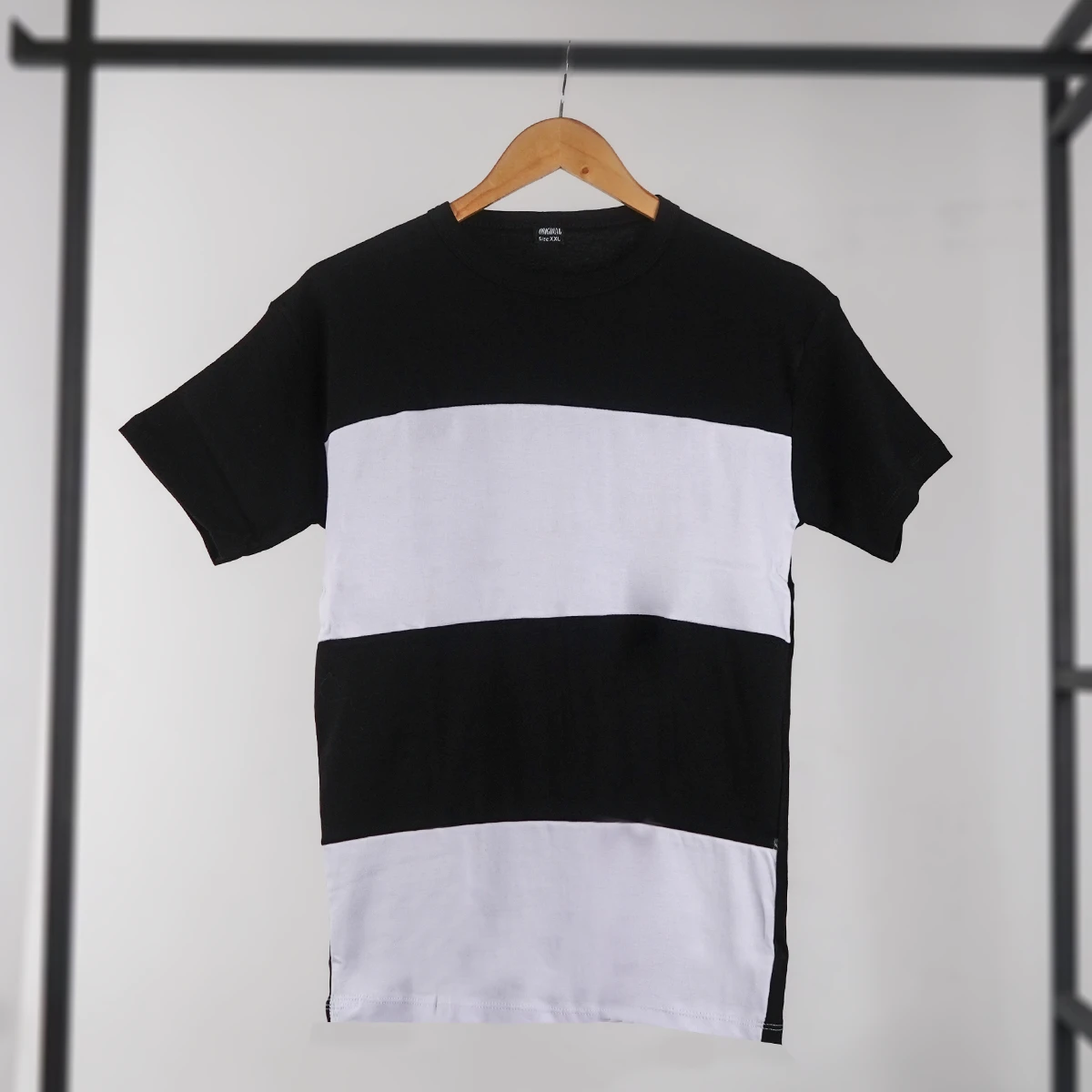 تیشرت مردانه مشکی سفید مدل Dayar