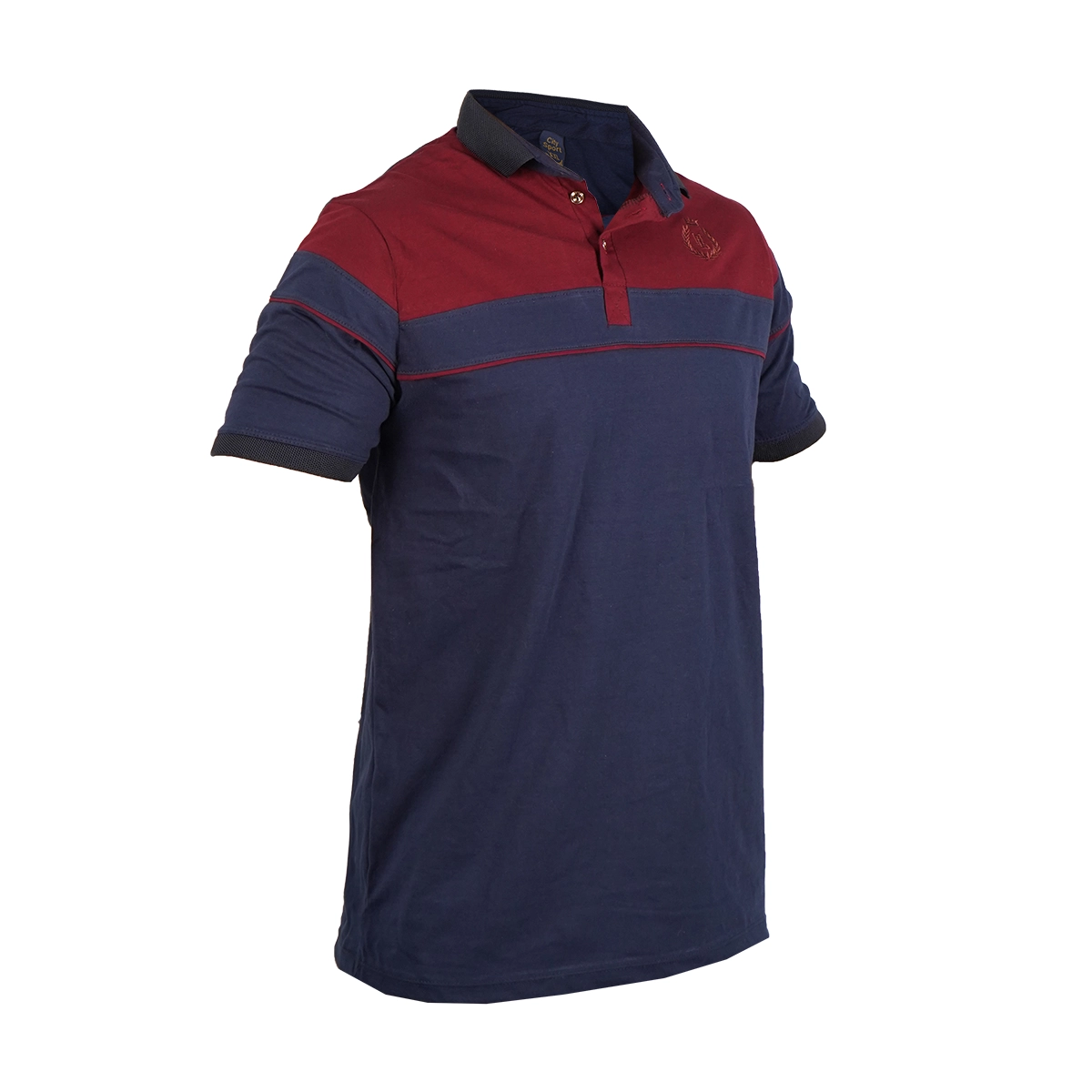 تیشرت مردانه یقه فرنچ سرمه ای مدل Bahman