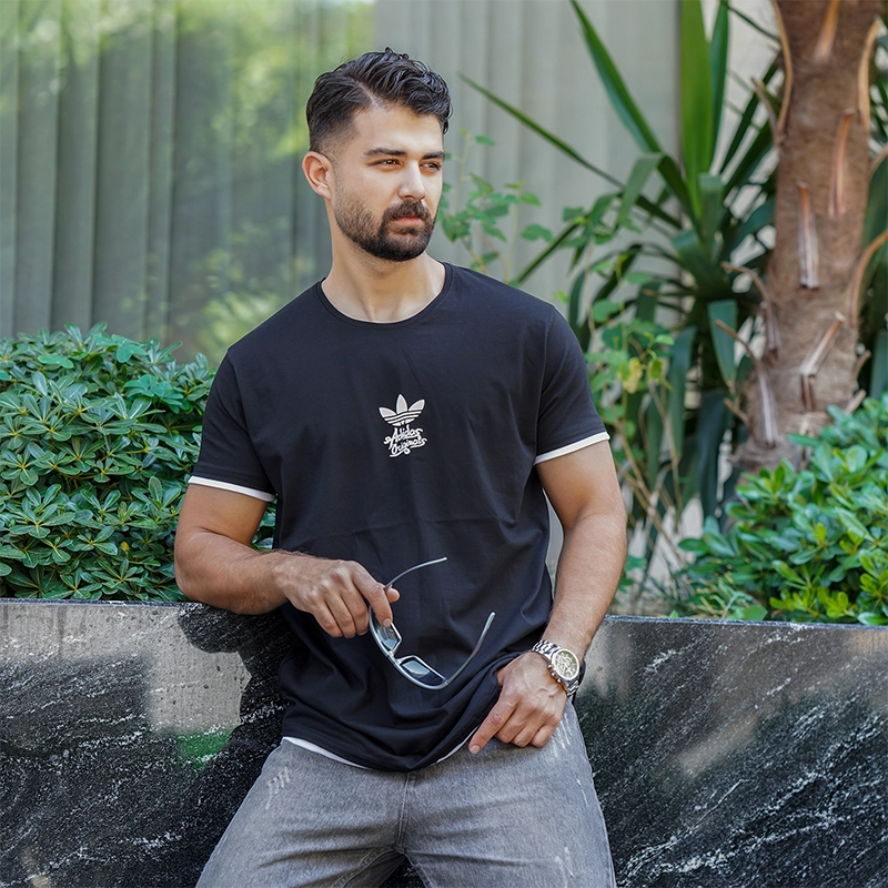 تیشرت مردانه Adidas مشکی مدل T60