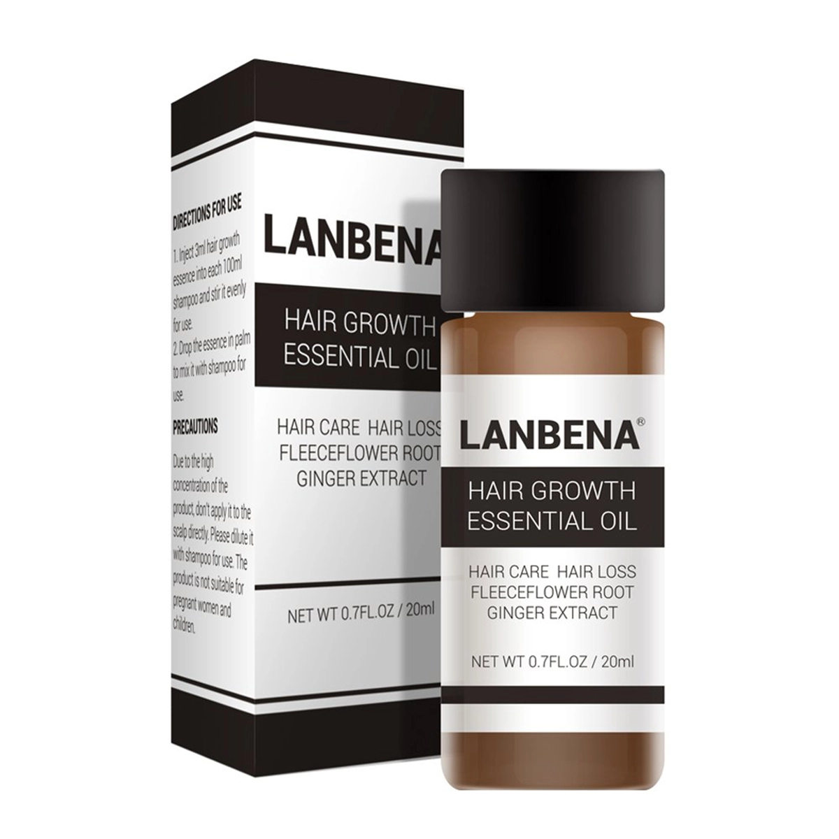 روغن تقویت کننده مو Lanbena مدل ESSENCE GROWTH