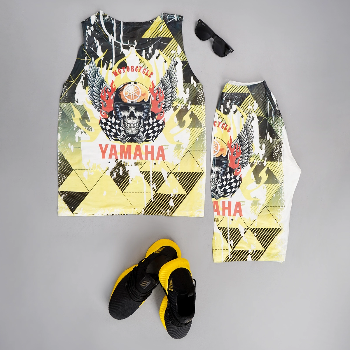 ست رکابی شلوارک مردانه مدل Yamaha