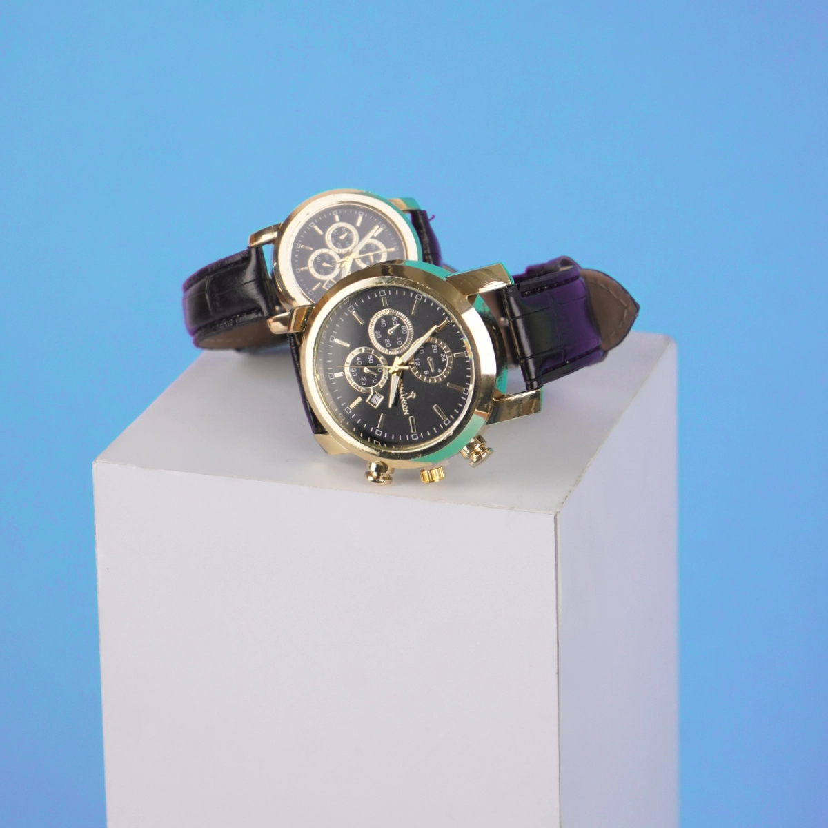 ست ساعت مچی مشکی طلایی Romanson مدل W880