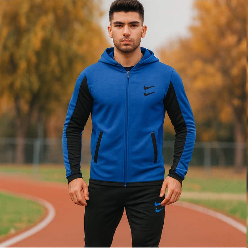 ست سوییشرت شلوار دو نایک آبی مردانه مدل Arat