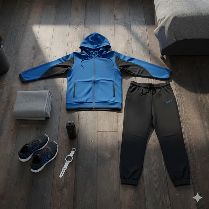 ست سوییشرت شلوار دو نایک آبی مردانه مدل Arat